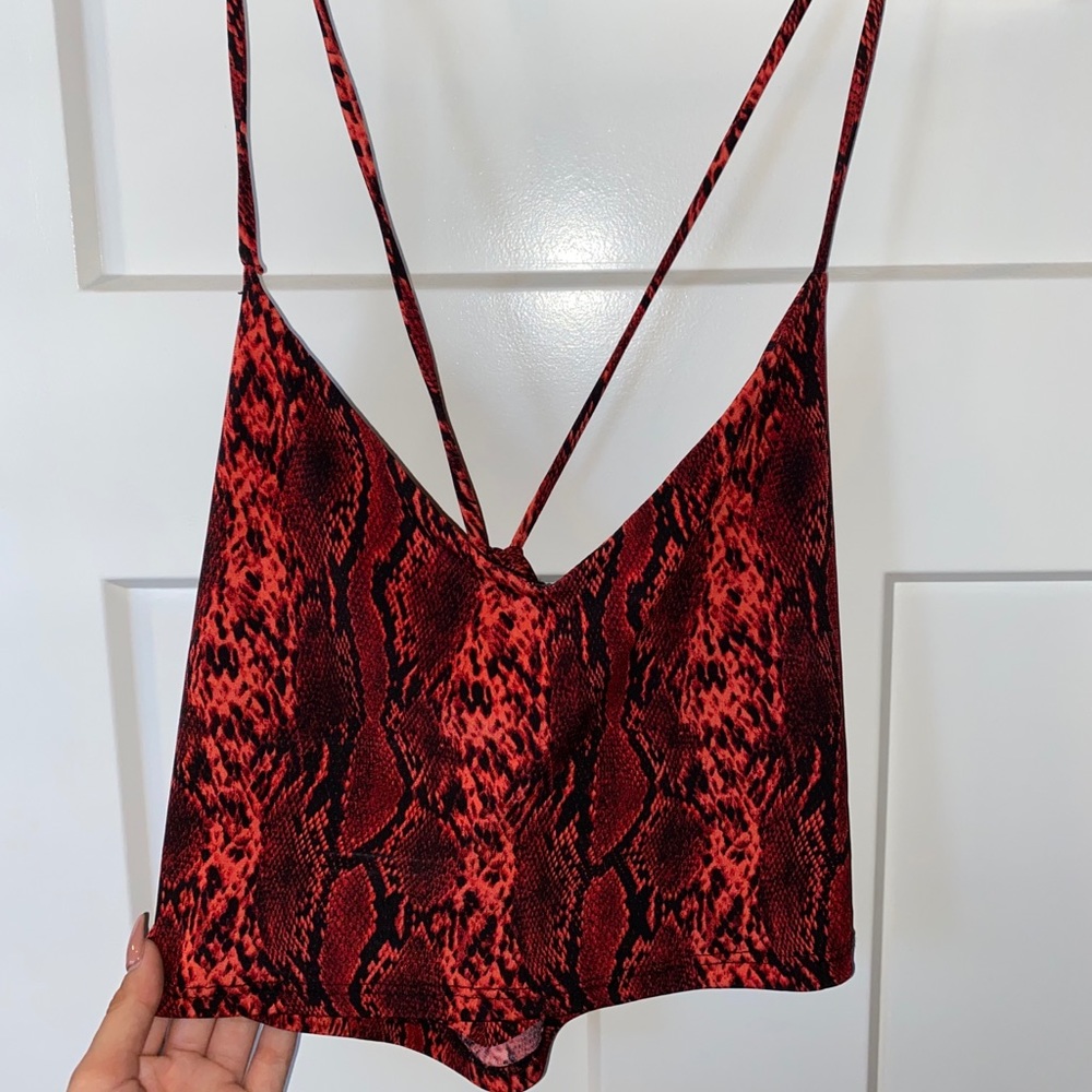 Snake skin crop top